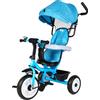 Mediawave Store Triciclo FUNNY LT982 Passeggino per Bambini Carrozzina con Tettuccio Parasole