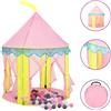 vidaXL Tenda da Gioco per Bambini Rosa con 250 Palline 100x100x127 cm