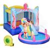 Outsunny Castello Gonfiabile per Bambini con Scivolo e Piscina Tema Mare