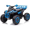 Mediawave Store Quad Elettrico per Bambini LT940 ATV 12v 4X4 con Radiocomando Luci a LED e Suoni