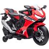 HOMCOM Moto Elettrica per Bambini con Licenza HONDA Batteria 6V Velocità 3km/h
