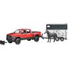 Bruder BRD02501 Power Wagon Pick Up RAM 2500 con Rimorchio e Cavallo
