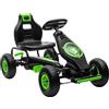 HOMCOM Go Kart a Pedali Bambini 5-12 Anni Sedile Regolabile Ruote Gomma Rosso