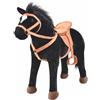 vidaXL Cavallo in Peluche in Piedi Nero