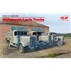 ICM Wehrmacht 3-axle Trucks (Henschel 33D1-Krupp L3H163-LG3000) 1:35 modellismo