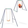 vidaXL Altalena Singola e Altalena da Bimbi 2-in-1 Arancione