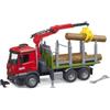 Bruder BRD03669 MB Arocs Camion Trasporto 3 Tronchi con Gru