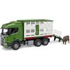 Bruder BRD03548 Scania Super 560R camion trasporto bestiame con un bovino