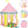 vidaXL Tenda da Gioco per Bambini Rosa con 250 Palline 100x100x127 cm