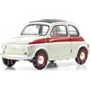 KYOSHO ORIGINALE scala 1/18 Fiat NUOVA 500 Sport grigio chiaro/rosso linea KS...