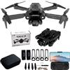DRONE QUADRICOTTERO PIEGHEVOLE CON TELECAMERA HD TELECOMANDO O SMARTPHONE WIFI