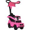 HOMCOM Macchina a Spinta per Bambini con Maniglia e Tettuccio Rosa
