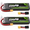 OVONIC Batteria LiPo 11.1V 3S 5200mAh 120C con spina TRA per RC Car RC Truck Aer