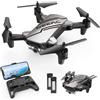 DRONE QUADRICOTTERO PIEGHEVOLE CON TELECAMERA HD TELECOMANDO O SMARTPHONE WIFI