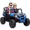 AIYAPLAY Macchina per Bambini 24V 2 Posti con Telecomando e 3 Velocità Blu