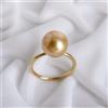 COMOTO Anello AAA 10,7 mm oro rotondo perle coltivate nei mari del sud oro giallo ma...
