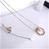 COMOTO Collana con ciondolo di perle Akoya giapponesi bianche 4,1 mm in oro giallo 1...