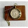 Fatto a mano Antico orologio da tasca nautico vintage in ottone reale e scatola in legno R...