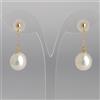 COMOTO Orecchini di perle Akoya giapponesi bianche ad alta lucentezza 8,1 mm in oro ...