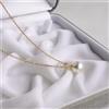 COMOTO Ciondolo AAA 8,6 mm rotondo bianco-rosa giapponese con perle Akoya in oro gia...