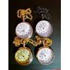 Fatto a mano Lotto 4 orologi elgin vintage da tasca da collezione in ottone antico orologi...