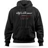 Jhk - Fruit of the loom Felpa Maglia con Cappuccio Personalizzata Alfa Romeo Racing Nera S M L XL XXL