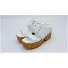 Cult OUTLET Scarpe donna CULT CLE102900 bianco sandalo bianco con zeppa in legno
