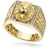Gioielleria Lucchese Oro Anello Uomo Oro Giallo Testa di Leone GL102462