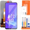 AGCUT per Oppo A72 4G LCD Display - per Oppo A72 4G CPH2067 LCD Schermo Touchscreen Digitizer Full Assembly con Strumenti (Nero)