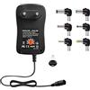 helpers lab Alimentatore Universale Regolabile 30W CA/CC Adattatore di Alimentazione Elettrica a Commutazione Universale con 6 Spine CC, Inclusa Presa USB per 3V a 12V Dispositivi Elettronici Domestici