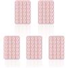 PEUTIER 5pz Supporti a Ventosa per Telefono, Supporto per Telefono Adesivo in Silicone Antiscivolo con 24 Ventose Supporto per Accessori per Telefono Vivavoce per Selfie e Video (Rosa Chiaro)