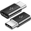 CABLEPELADO - Adattatore da micro USB femmina a USB C maschio, convertitore da micro USB a USB C, velocità di trasferimento dati fino a 480 Mbps, ricarica e sincronizzazione dati, nero