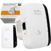 TVD DIGITAL Ripetitore WiFi Potente 300Mbps Amplificatore 2.4GHz con Porta Ethernet, WiFi Extender Booster, RJ45, Protezione WPS