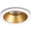 Ideal Lux GAME TRIM ROUND LED COB CREE FARETTO DA INCASSO 3000 K 5 W 650 lm 36° BIANCO E ORO D.5,8CM