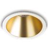 Ideal Lux GAME TRIM ROUND LED COB CREE FARETTO DA INCASSO 4000 K 1100 lm 11W 36° BIANCO E ORO D.8,5CM