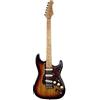EKO GUITARS - Chitarra Elettrica ST‑401, Corpo Pawlonia, Manico Acero, Tastiera Acero, 3 Pickup Single‑Coil, Ponte Vintage, 22 Tasti, Colore Sunburst