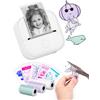 Memoking Mini Stampante Portatile - T02 Mini Photo Printer con 3 Rotoli di Carta, Stampan