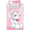 Disney Marie Aristocats - Set copripiumino 100 x 135 + 40 x 60 cm | Lettino reversibile