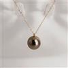 COMOTO Collana con ciondolo di perle di Tahiti pavone 10,1 mm catena in oro giallo m...