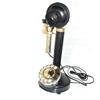 AEspares Nuovo Nero &; Ottone Candela Bastone Tipo Telefono, Vecchio Vintage Antico Stile
