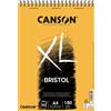 Canson XL Bristol album spiralato lato corto A4 180gn 50 fogli, extra liscia