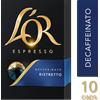 L'OR 600 Capsule in Alluminio L'OR RISTRETTO DECAFFEINATO Nespresso Int.9 LOR DEK