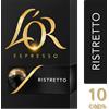 L'OR 500 Capsule in Alluminio L'OR RISTRETTO Compatibili Nespresso Intensità 11 LOR