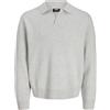 JACK & JONES Jcocover Knit Split Neck Polo, Nero, XL