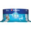 Verbatim CD-R 80MIN Datalife PLUS, Confezione da 25