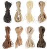 Craftora Cordoncino in poliestere cerato, 80 m, 0,5 mm, filo cerato, colore marrone chiaro, intrecciato, cordino per perline per braccialetti dell'amicizia fai da te, creazione gioielli, macramè