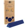 Danilovo Candele in cera d'api 50 pezzi (Blu) - Candele ortodosse preghiera, rituali, decorazione tavola - Senza fuliggine, senza gocce, stoppino cotone (Altezza 18,5 cm)
