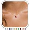 FUNEIA Collana da Donna 14K Placcata Oro/925 Argento Sterling con Ciondolo a Pietra di Nascita, Collana Oro Argento Squisita Donna Ragazza Mamma Gioiello per Compleanno, Anniversario, San Valentino