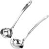 HIAKDOFT 2 pezzi in acciaio inox separatore grasso cucchiaio con beccuccio separatore olio mestolo in acciaio inox alimentare ergonomico lavabile in lavastoviglie per cucine e ristoranti