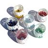 MAZZEGA ART & DESIGN - 6 Bicchieri Acqua Big Bicolor in Vetro Soffiati e Lavorati a Mano con Murrine di Murano, linea "I Colori di Murano" 435 ml. Made in Italy (Mix, 6)
